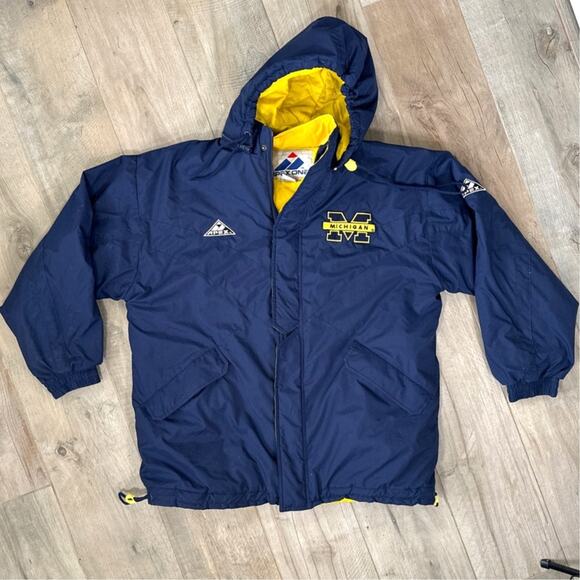 Vintage Michigan Wolverine Puffer Jacket Apex One Mens Size XL - Picture 1 of 10